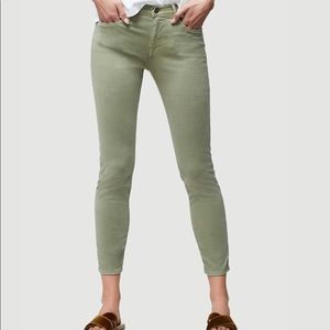 Frame Le High Skinny Platoon Jeans Green